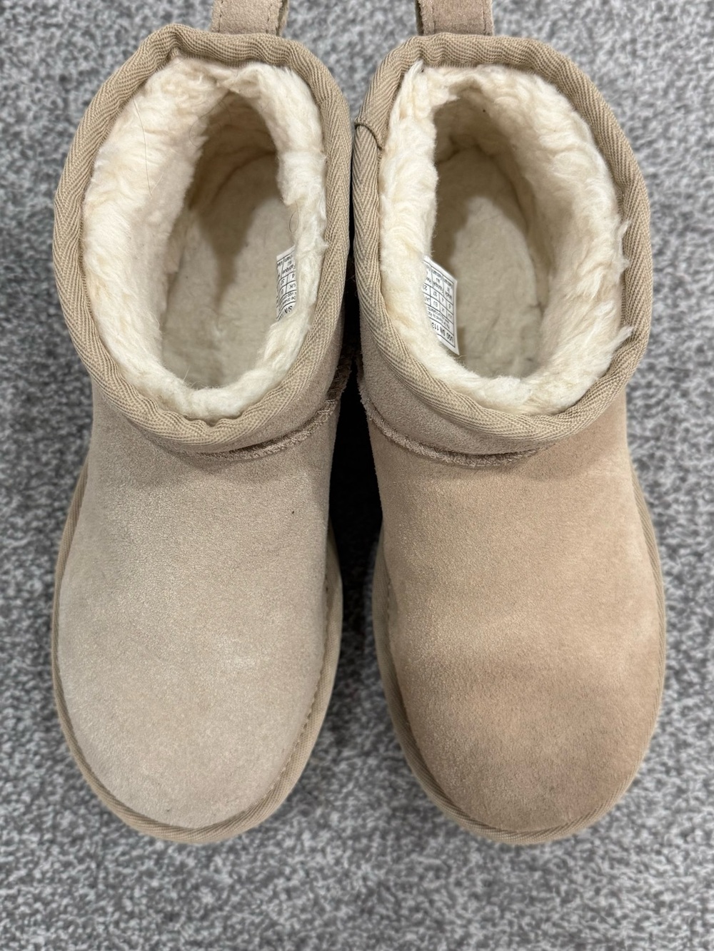 UGG Women's Short Shearling-Lined Boots in Light Tan